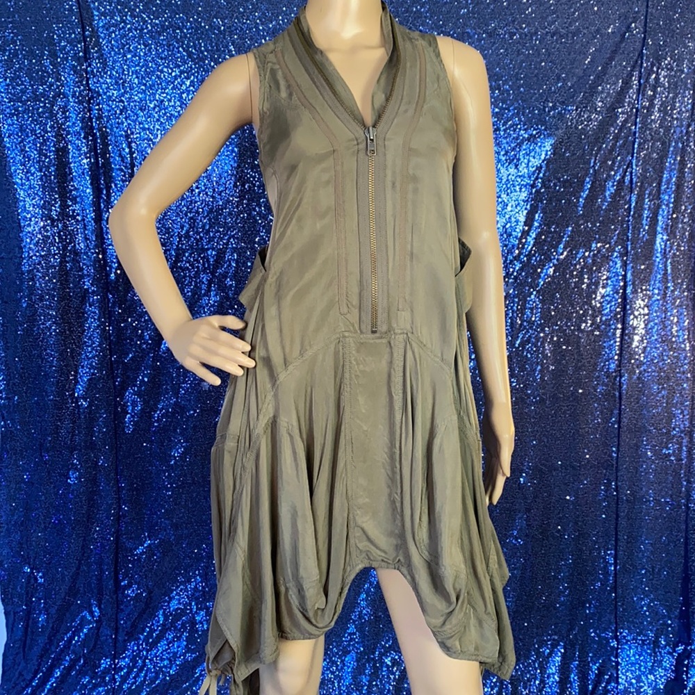 AllSaints Zeeda Dress Taupe size 6 Ultra Rare!!